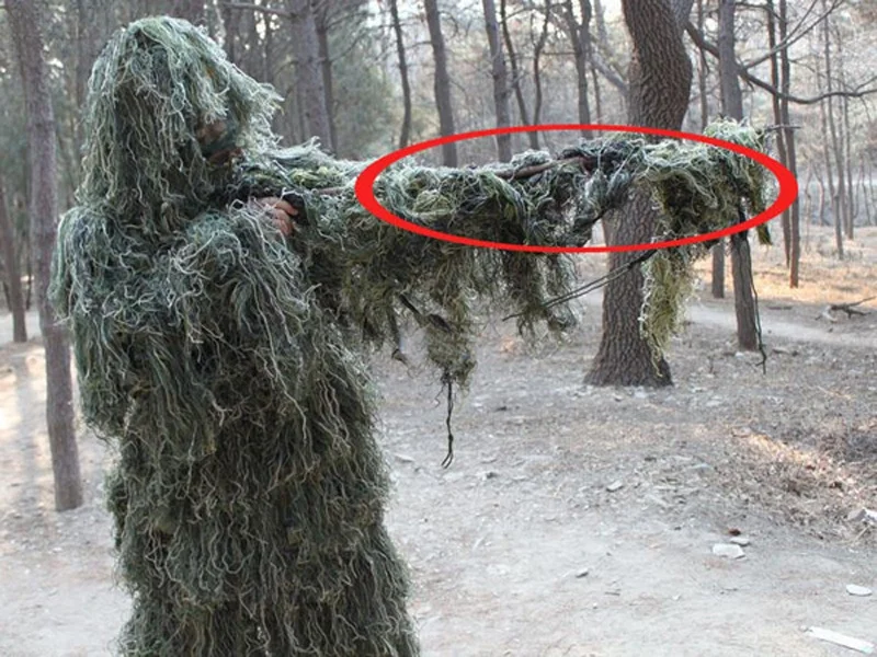 Камуфляж лес Охота Ghillie костюм камуфляж 3D винтовка пистолет обёрточная бумага чехол использовать эластичный ремень для снайперской охоты пейнтбольной игры