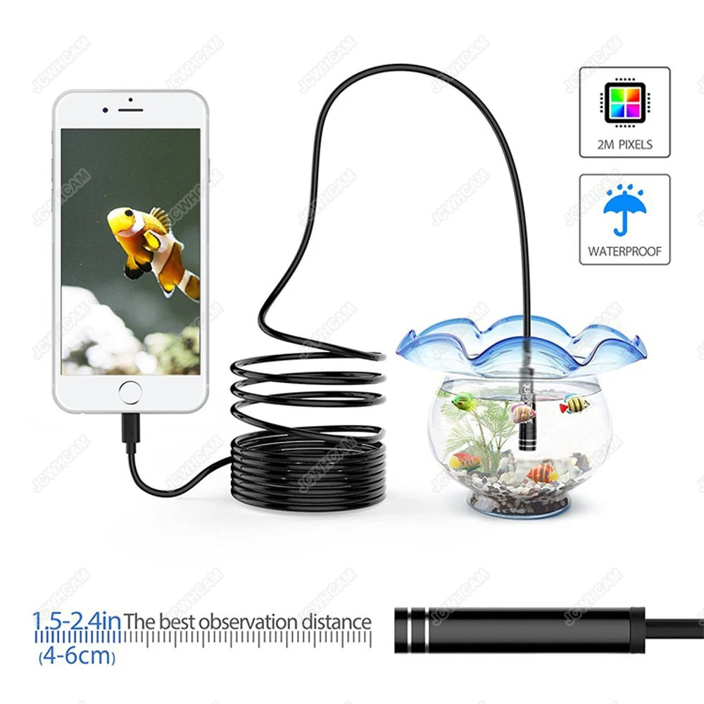 1/5/7 м кабель 8 мм диаметр HD 720P Wi Fi Endoscop Android USB IOS эндоскоп Камера гибкой проволоки