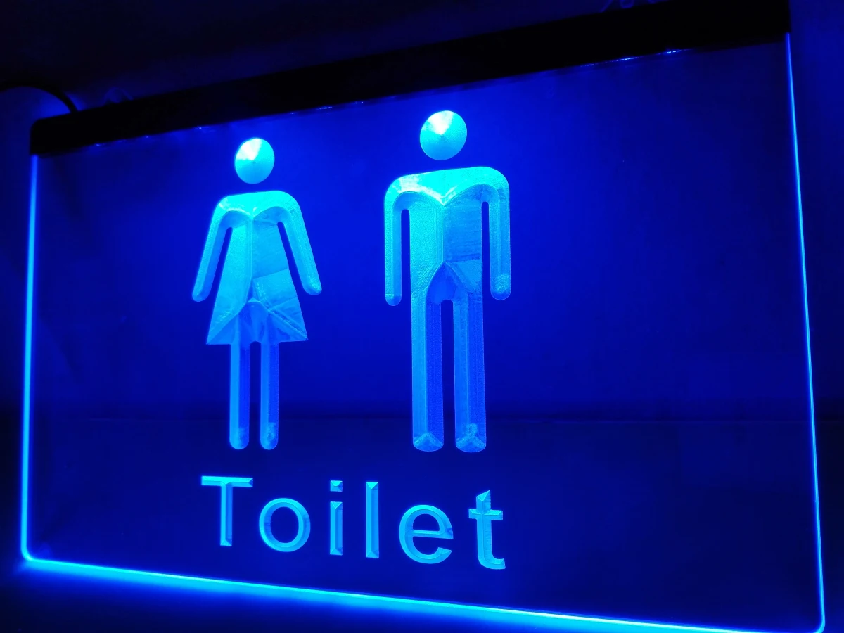 TR004- Unisex Men Women Male Female Toilet Restroom Washroom   LED Neon Light Sign    home decor  crafts