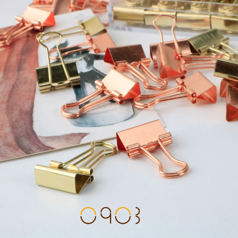 Золотой металлический ласточкин хвост Зажим для сбора билетов офисные