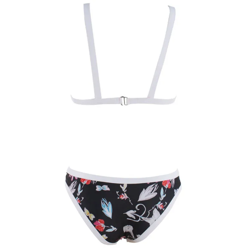 Низкая цена женский купальник с цветочным рисунком купальный сексуальный