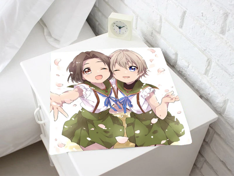 Школа Живите! Квадратное полотенце аниме Kei Shido & Miki Naoki 23*23 см #40413|square towel|anime toweltowel