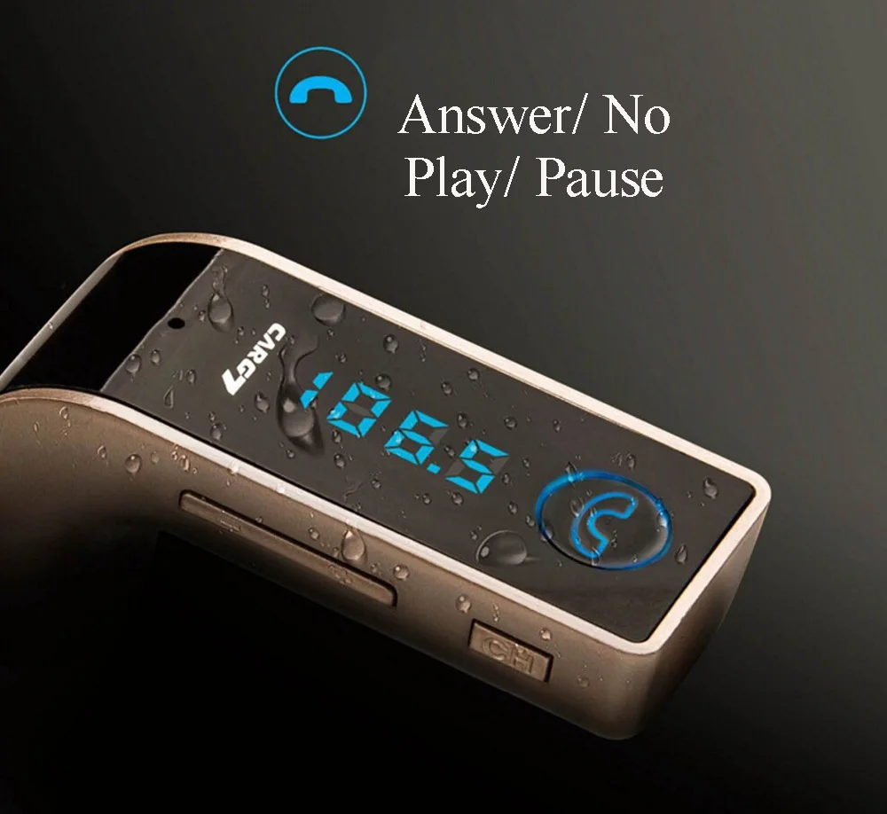 Беспроводной музыкальный плеер MP3 LCD Bluetooth аудио передатчик FM гарнитура микрофон