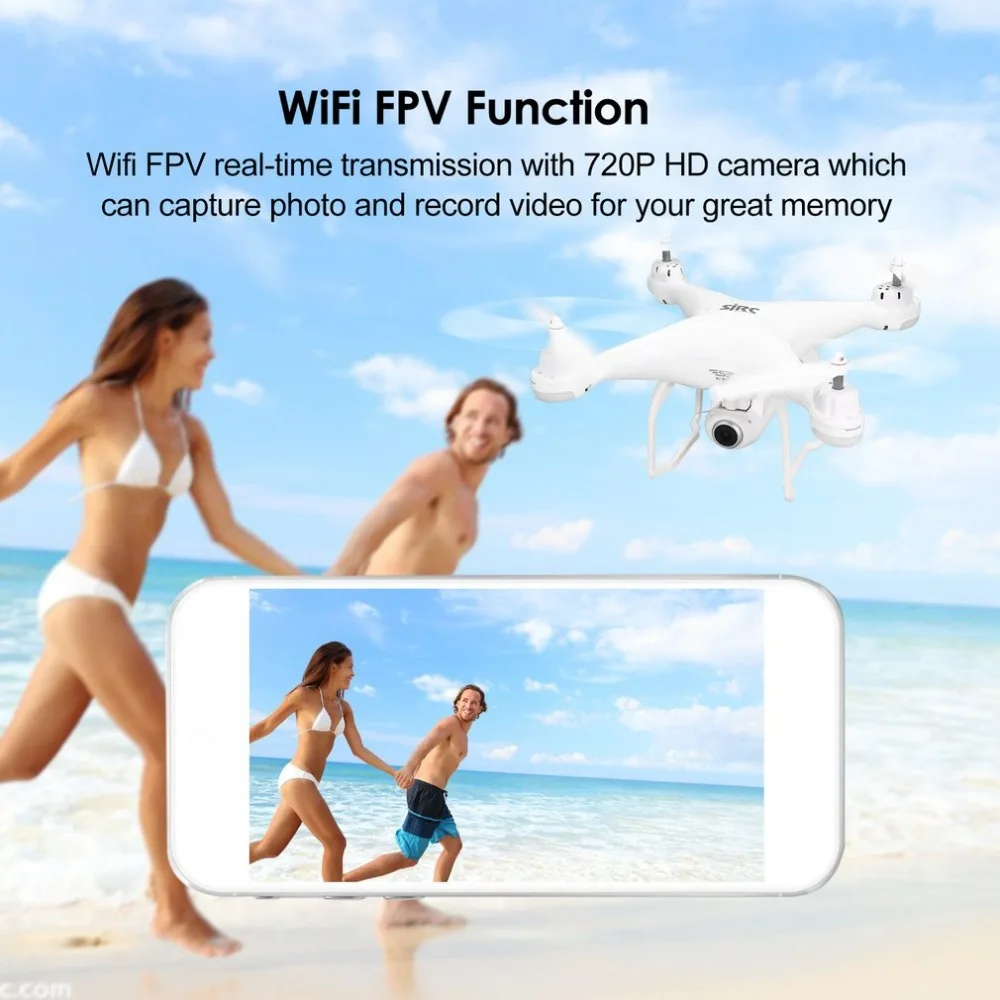 SJ R/C S20W FPV 720 P/1080 P камера селфи высота удерживающий Дрон Безголовый режим