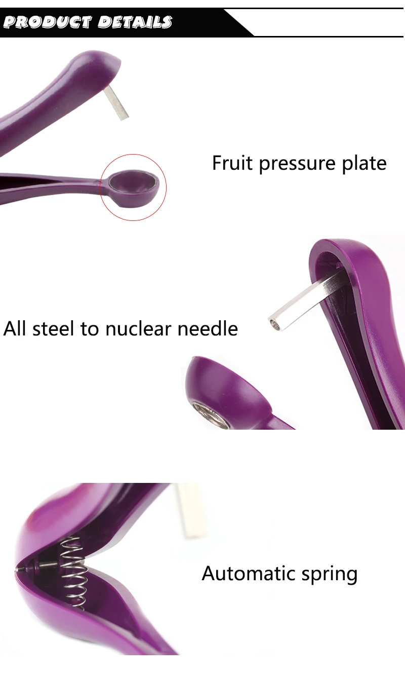 Handheld Stainless Steel Cherry Pitter Creative Kitchen Tools Fuits Vegetables Remover Cutters Home Accessories Kitchen Gadgets
