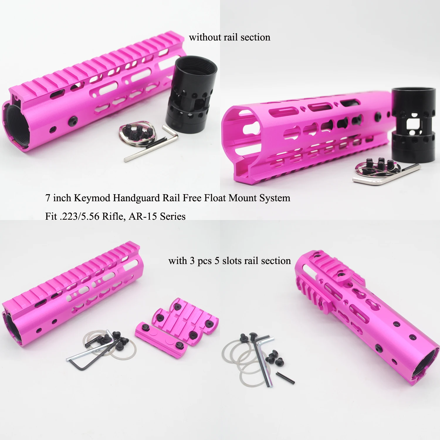 7 дюймовая система крепления Keymod Handguard Rail TriRock свободная плавающая Picatinny с 0