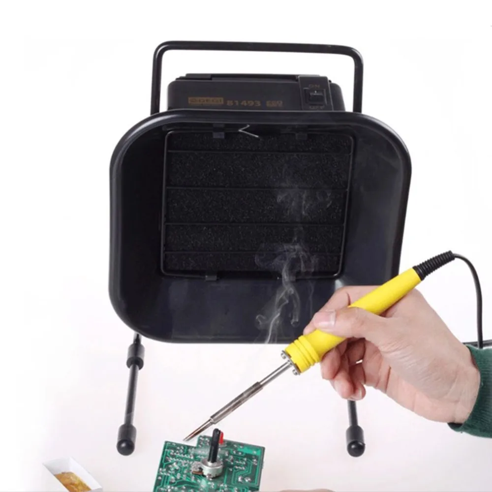 Портативный паяльный Дымопоглотитель ESD экстрактор для паяльника работает с