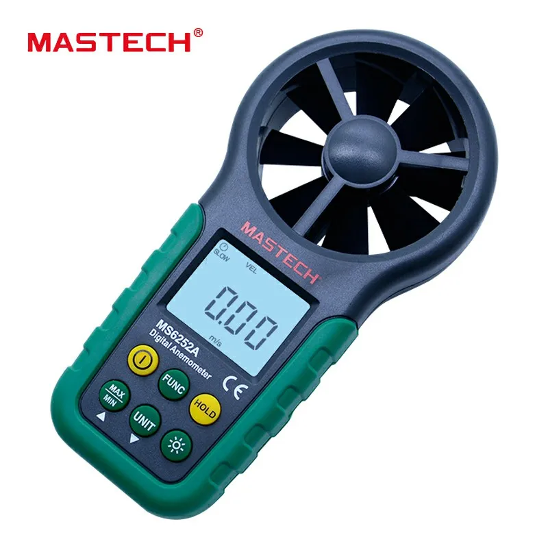 Цифровой анемометр MASTECH MS6252A измеритель скорости ветра с держателем данных и ЖК