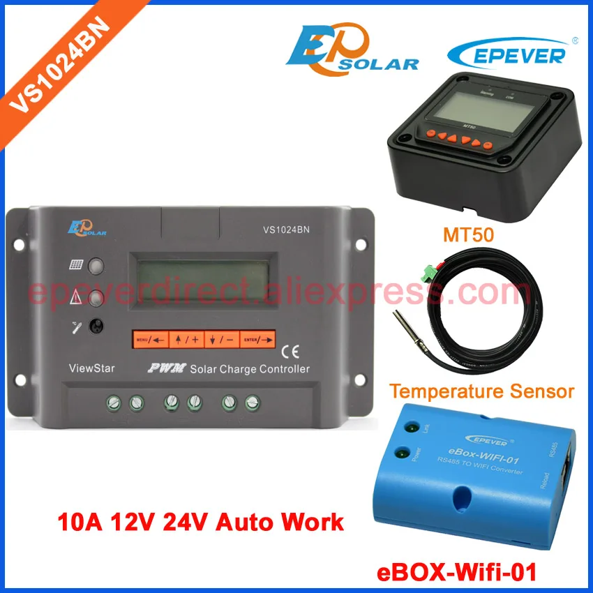 Зарядное устройство на солнечной батарее с bluetooth BLE BOX VS1024BN 10A 10amp MT50 дистанционный