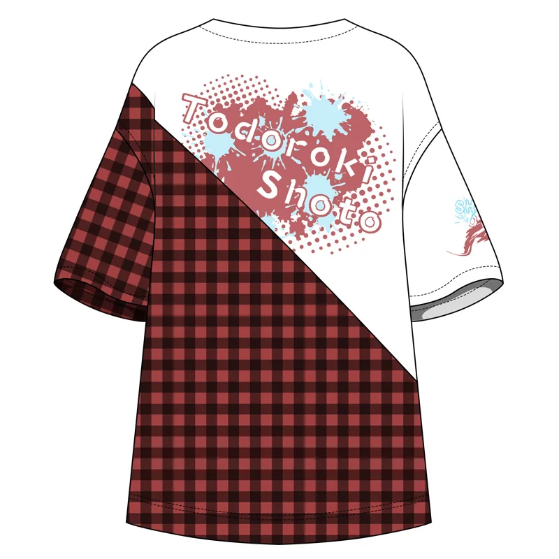 T-shirt Футболка с короткими рукавами для косплея Todoroki Shoto, аниме, японский мой герой, одежда для мужчин и женщин, летние шорты - Цвет: T-shirt