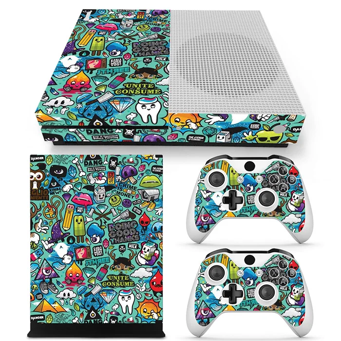 Для Xbox one s Наклейка на консоль и 2 контроллера наклейка для XBOX ONE S виниловая --- 0869 |