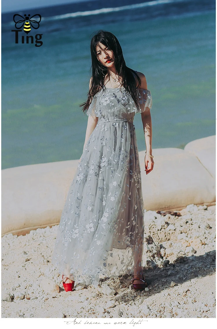 Дизайнерское французское шикарное роскошное вечернее платье Tingfly с вышивкой