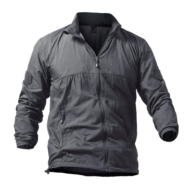Gym Jacket Men Sports Compression Coat Fitness Long Sleeve Running Elastic Tight Quick Dry Slim Hiking Male Jogging Jackets - Цвет: GRAY