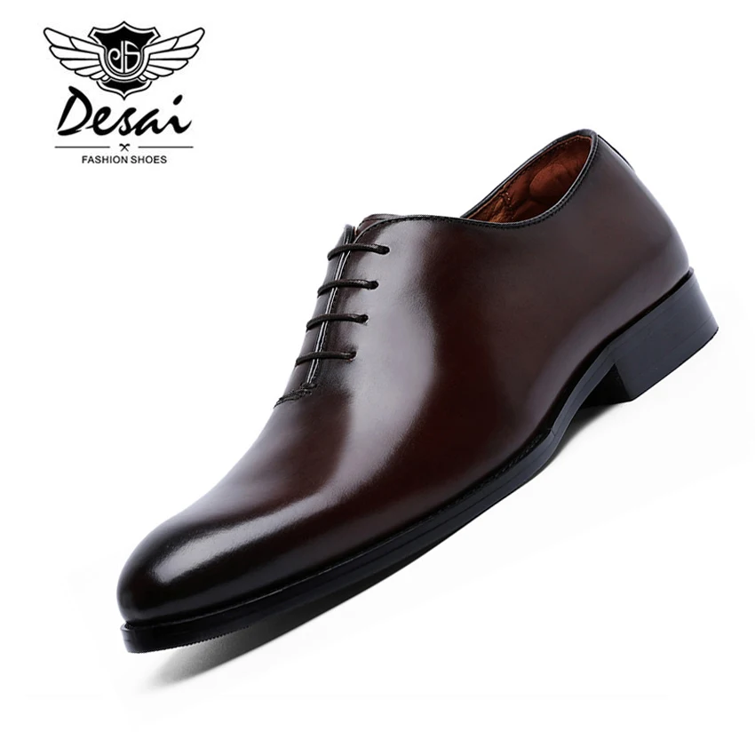 DESAI Brand Men's Business Dress Shoes Comfortable Cow Leather Classic Retro British Style Formal Men EU Size 38-47 | Обувь