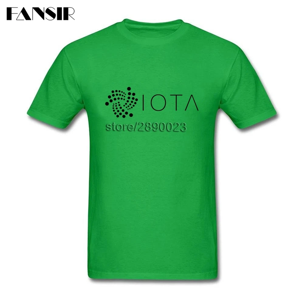 2020 Cool IOTA Cryptocurrency T Shirt Men Short Sleeve Cotton Custom Tee Streetwear Plus Size | Мужская одежда