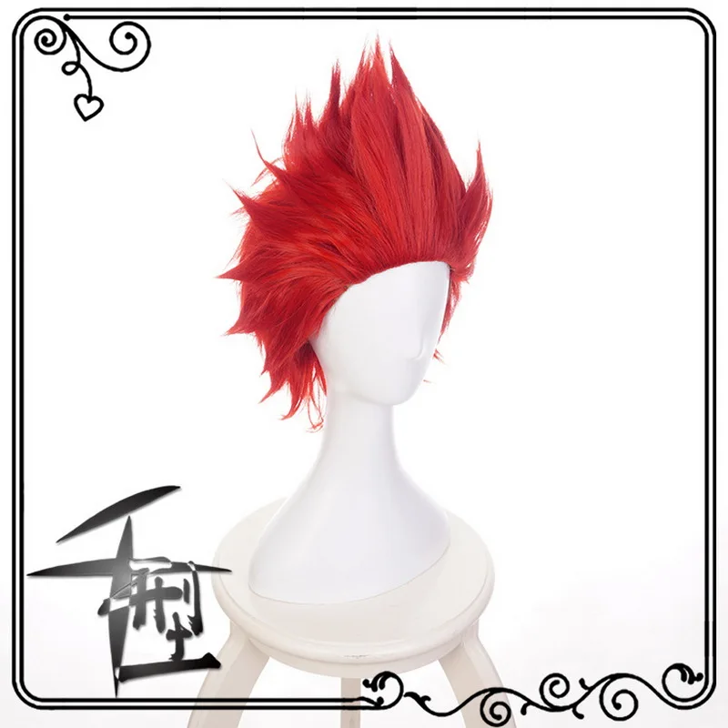 Аниме Мой герой Academy Kirishima Eijiro короткий красный косплей парик Boku no Hero Academy костюм на Хэллоуин синтетические волосы Perucas