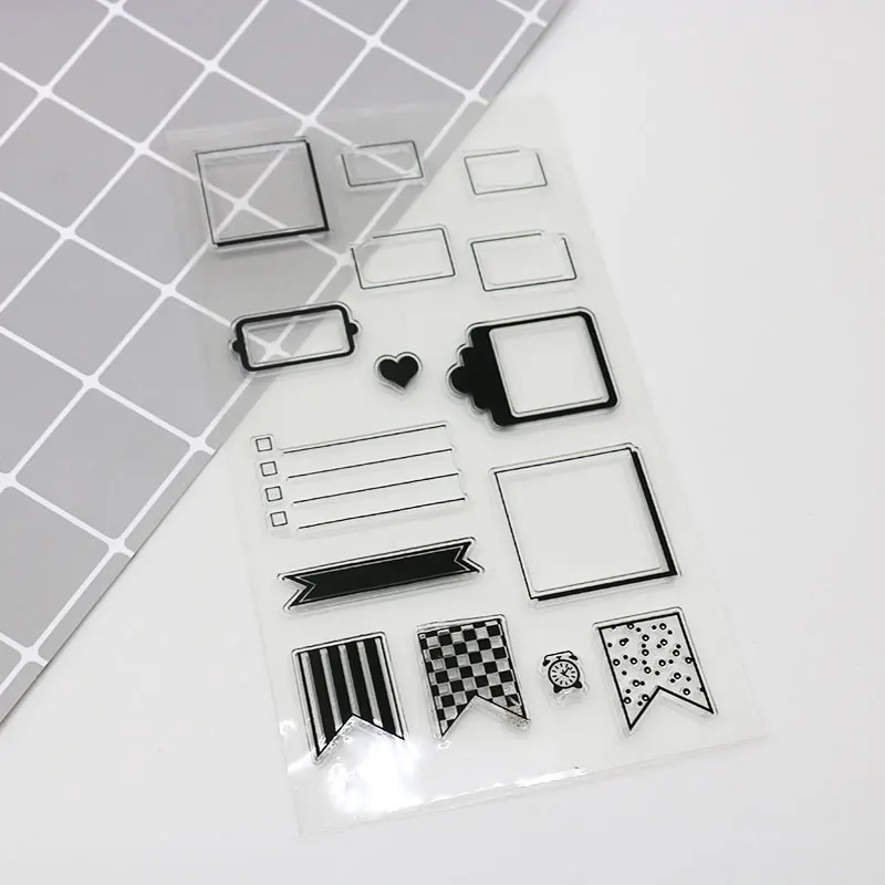 1 шт. Этикетка Рамка прозрачный силиконовый штамп Детский Набор для творчества