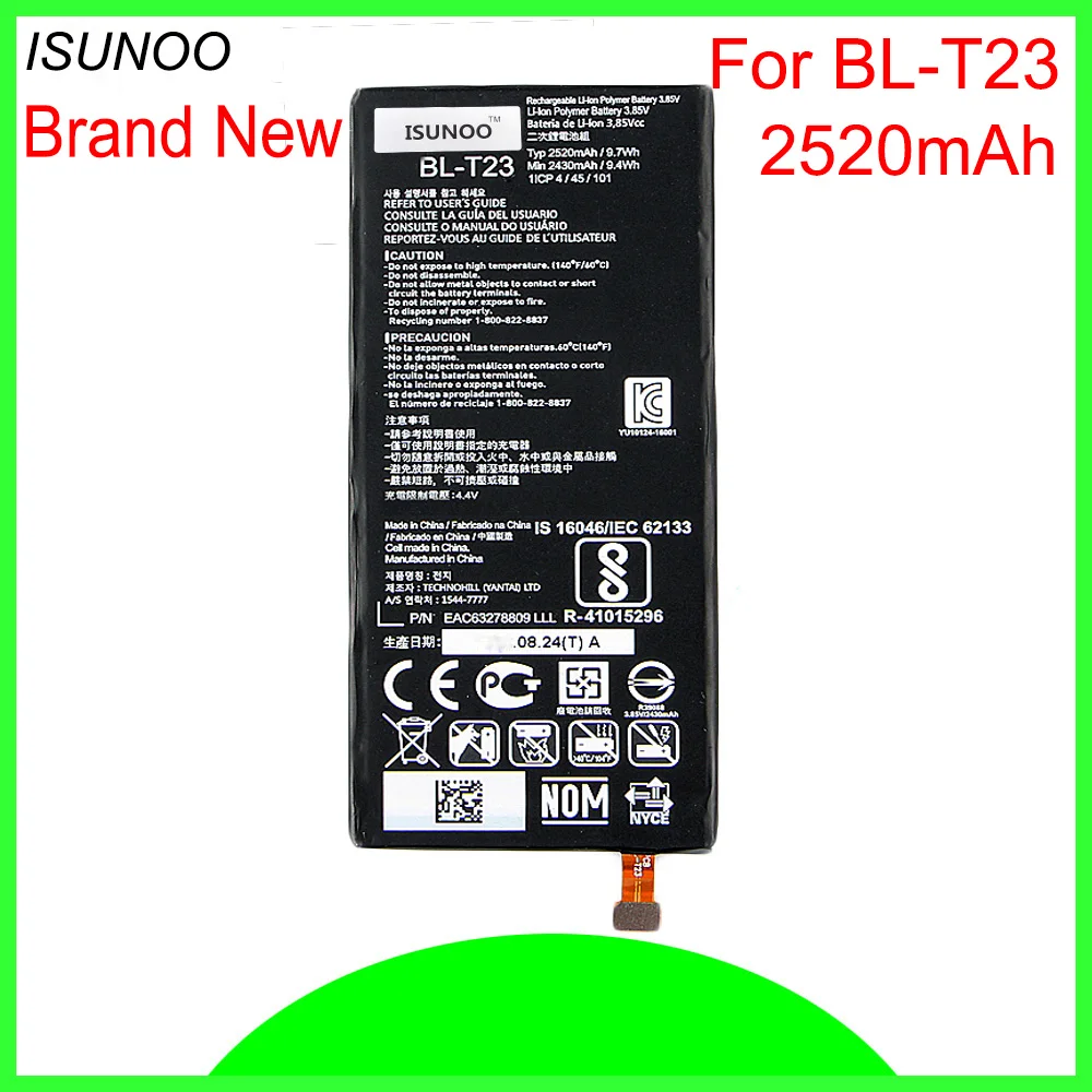 ISUNOO 5 шт./лот фотоаккумулятор для LG X Cam K580 K580Y F690 K580DS Замена