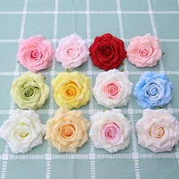 50pcslot cheap silk rose heads real touch artificial flower for bridal bouquet rrist accessories wedding marriag car decor