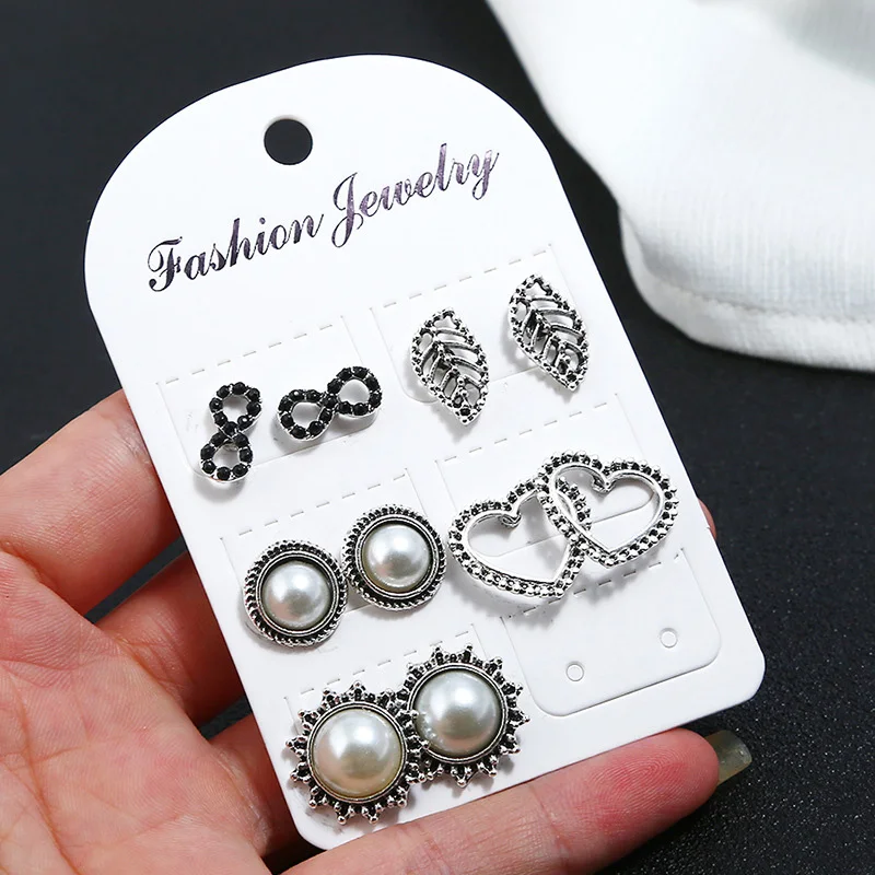 Винтажные шпильки геометрической формы Комплект сережек для женщин девочек