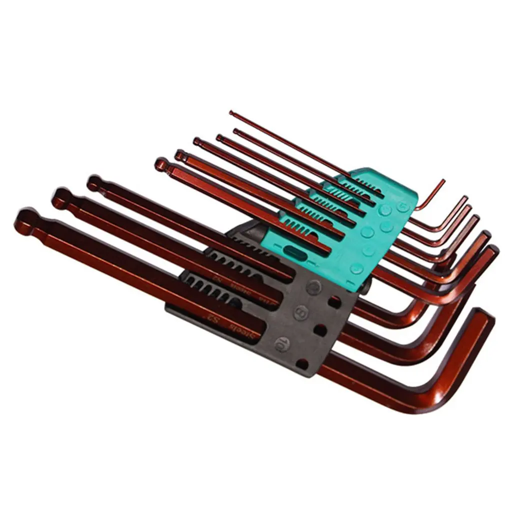 0619 9 шт. метрический Длинный рычаг шаровой конец шестигранный ключ Набор