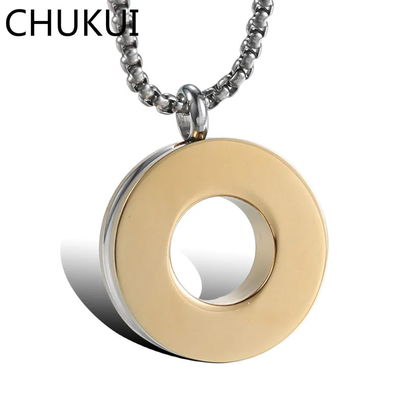 CHUKUI круглая форма Pet Memorial ожерелье s &amp Подвески для мужчин и женщин золотой цвет