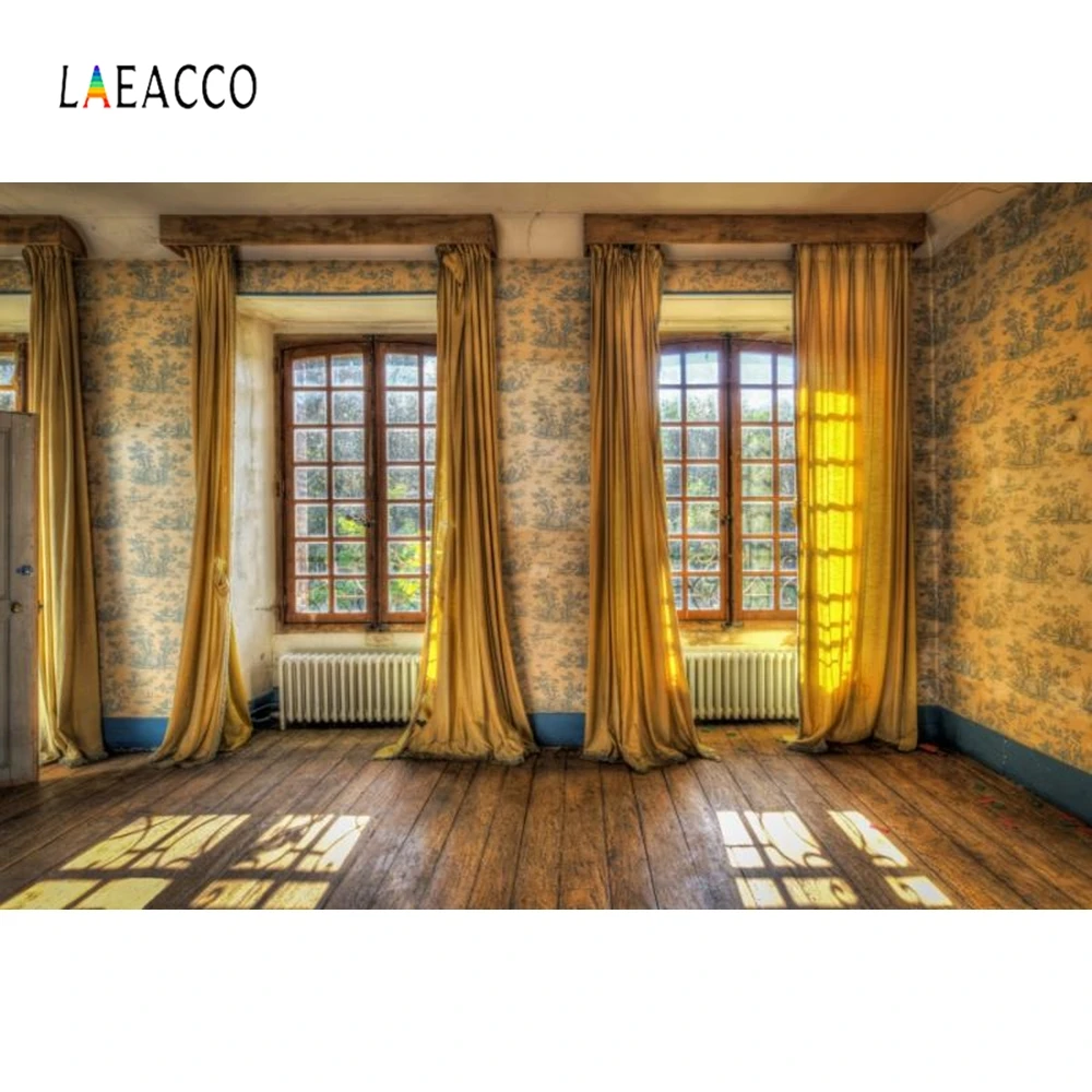 

Laeacco винтажный занавес деревянный пол внутренняя Сцена фотография фоны для фотографий фоны реквизит для фото студии видео