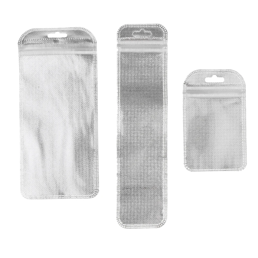 

MagiDeal 50pcs Half-clear Polypropylene OPP Bags Plastic Bag Pouches 3 Size Available