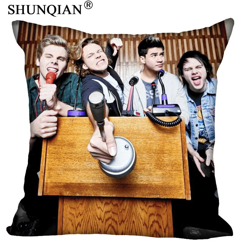 Наволочка на заказ 5 секунд лета квадратная искусственная Обложка (две стороны)