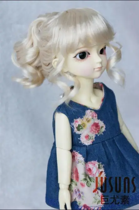 JD261 1/6 YOSD синтетический мохер кукольные парики Updo стиль BJD волосы 6-7 дюймов BJD парики - Цвет: Blond