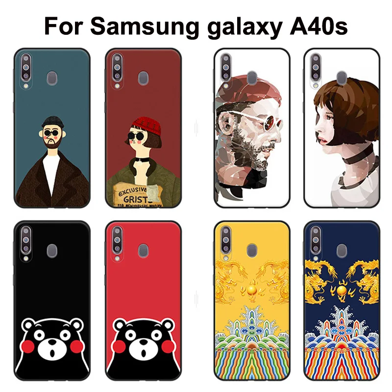 Чехол для Samsung galaxy A40s мягкий силиконовый чехол с рисунком Леона и убийцы телефона
