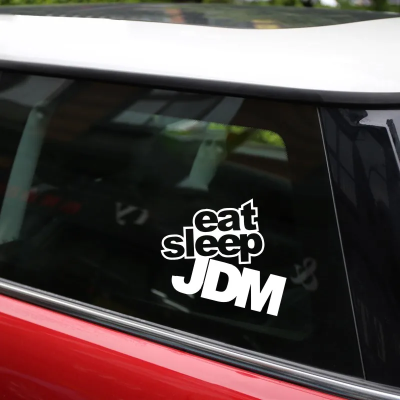 Cunymags EAT SLEEP JDM смешная юморная наклейка для автомобиля Наклейка на Мотоцикл Авто