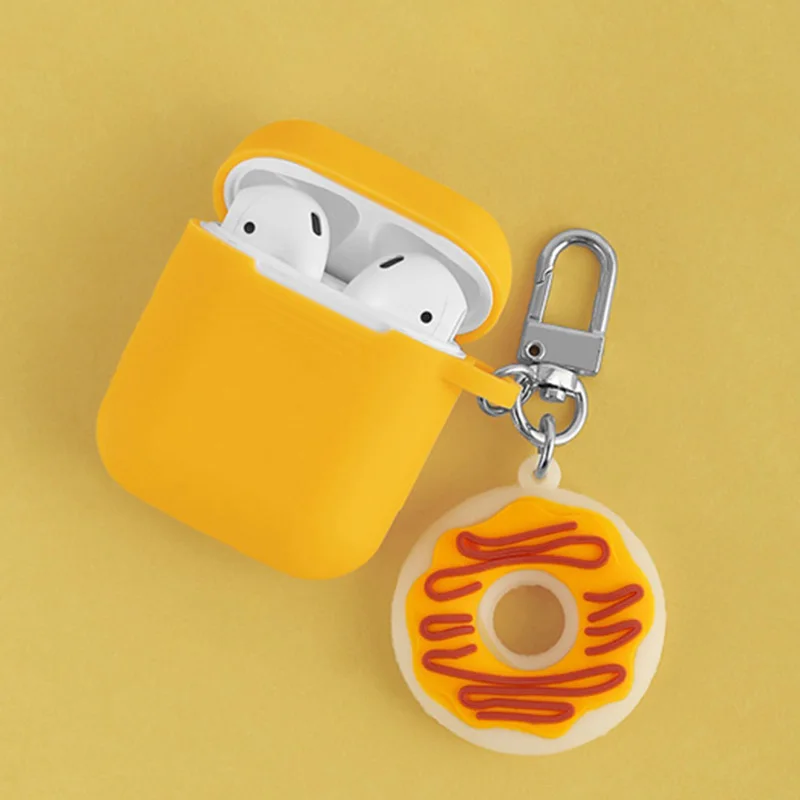 Симпатичный мягкий силиконовый чехол для наушников Apple Airpods Bluetooth аксессуары