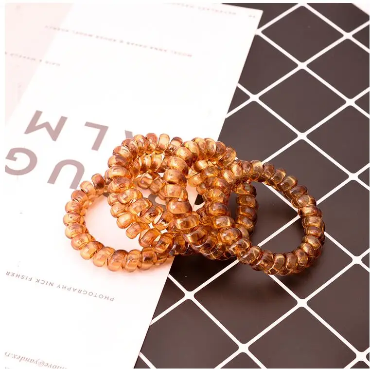 Женские резинки для волос прозрачные коричневые телефона аксессуары волос| |