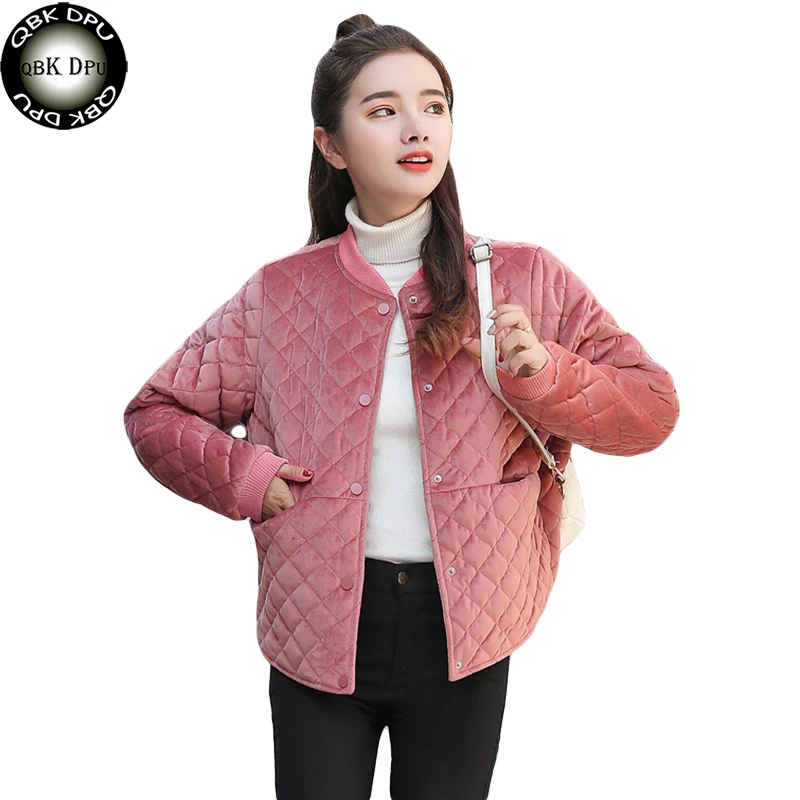 Зимняя куртка для женщин осенние короткие свободные и хлопковое пальто