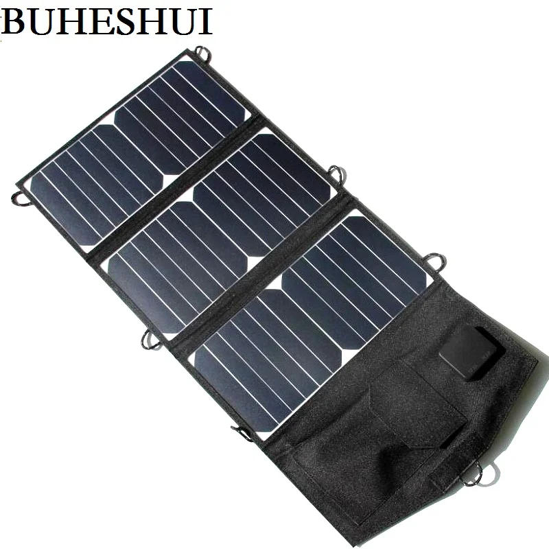 Складное зарядное устройство на солнечной батарее BUHESHUI 21 Вт для iphone с двойным USB