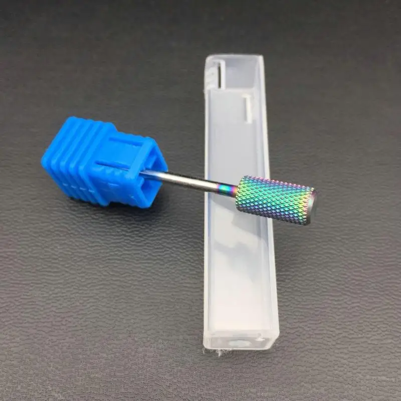 Буры из карбида вольфрама с радужным нанопокрытием 7 типов сверла для ногтей