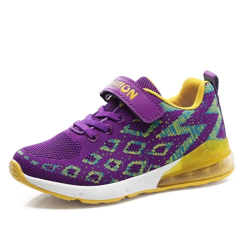 Purple Kids Shoes Детская обувь; коллекция года; модная детская спортивная обувь для девочек и мальчиков; спортивная обувь; дышащая повседневная обувь для больших мальчиков; кроссовки для малышей - Цвет: Purple Kids Shoes