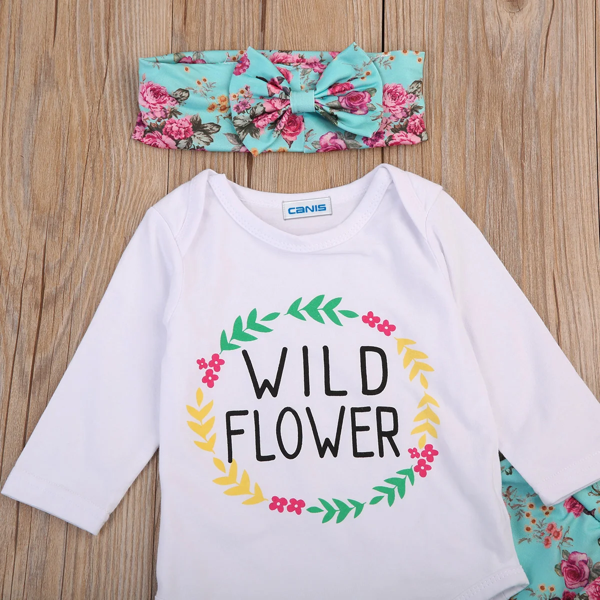 Для маленьких девочек топ Wild Flower комбинезон леггинсы с цветочным принтом пальто