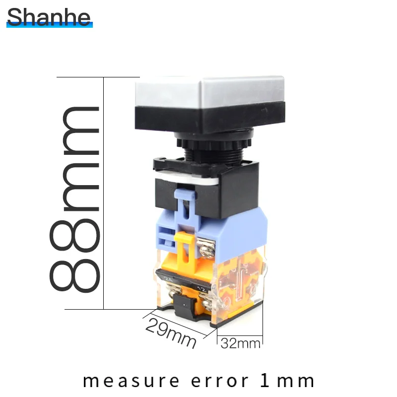 22 мм Мгновенный двойной кнопочный переключатель с светодиодный 220 В|Выключатели|