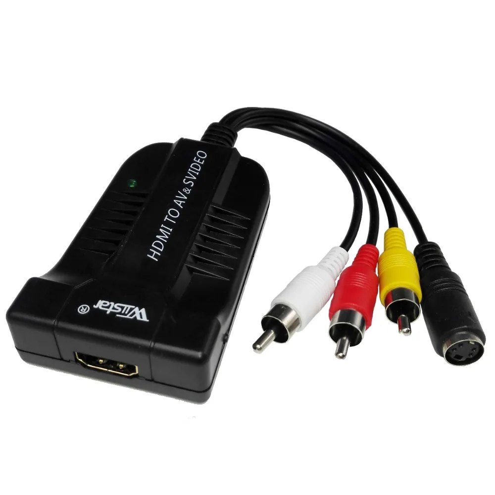 Лучшее решение VX8812 1080p HDMI К AV/S видео адаптер S Video hdmi2av + s CVBS преобразователь hdmi co к av