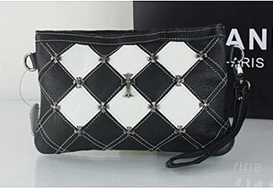 K641 black and white Сумки San maries из натуральной кожи женская сумка на плечо модная Лоскутная клетчатая женская сумка через плечо красочная Сумочка Месседжер-сумка для девочек - Цвет: K641 black and white