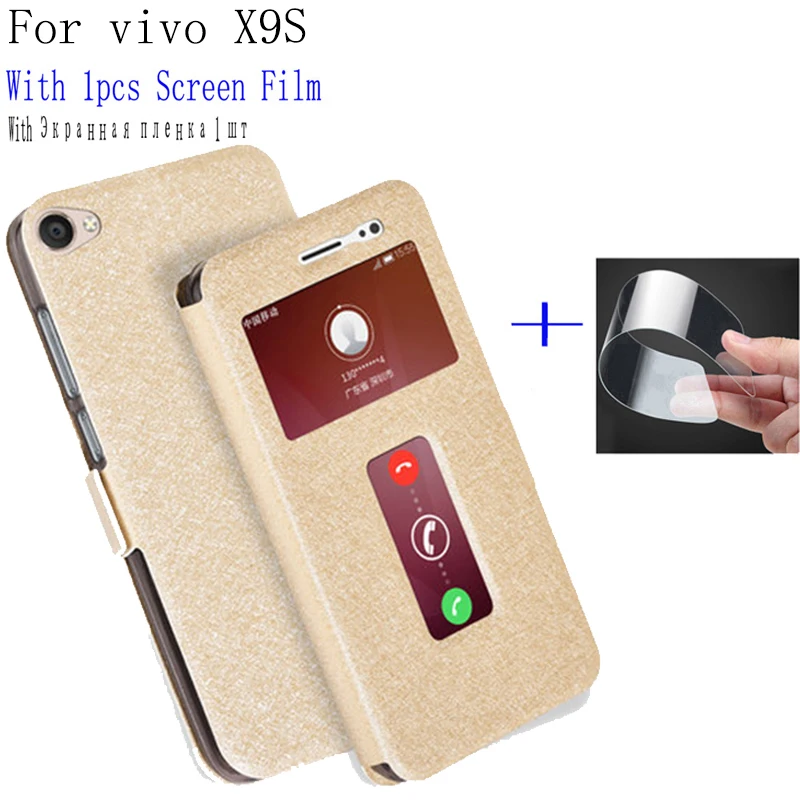 

Smart view window case For BBK vivo X9s Phone case For vivo X9 s Back Cover flip PU leather shell For vivo X 9 s cover cases