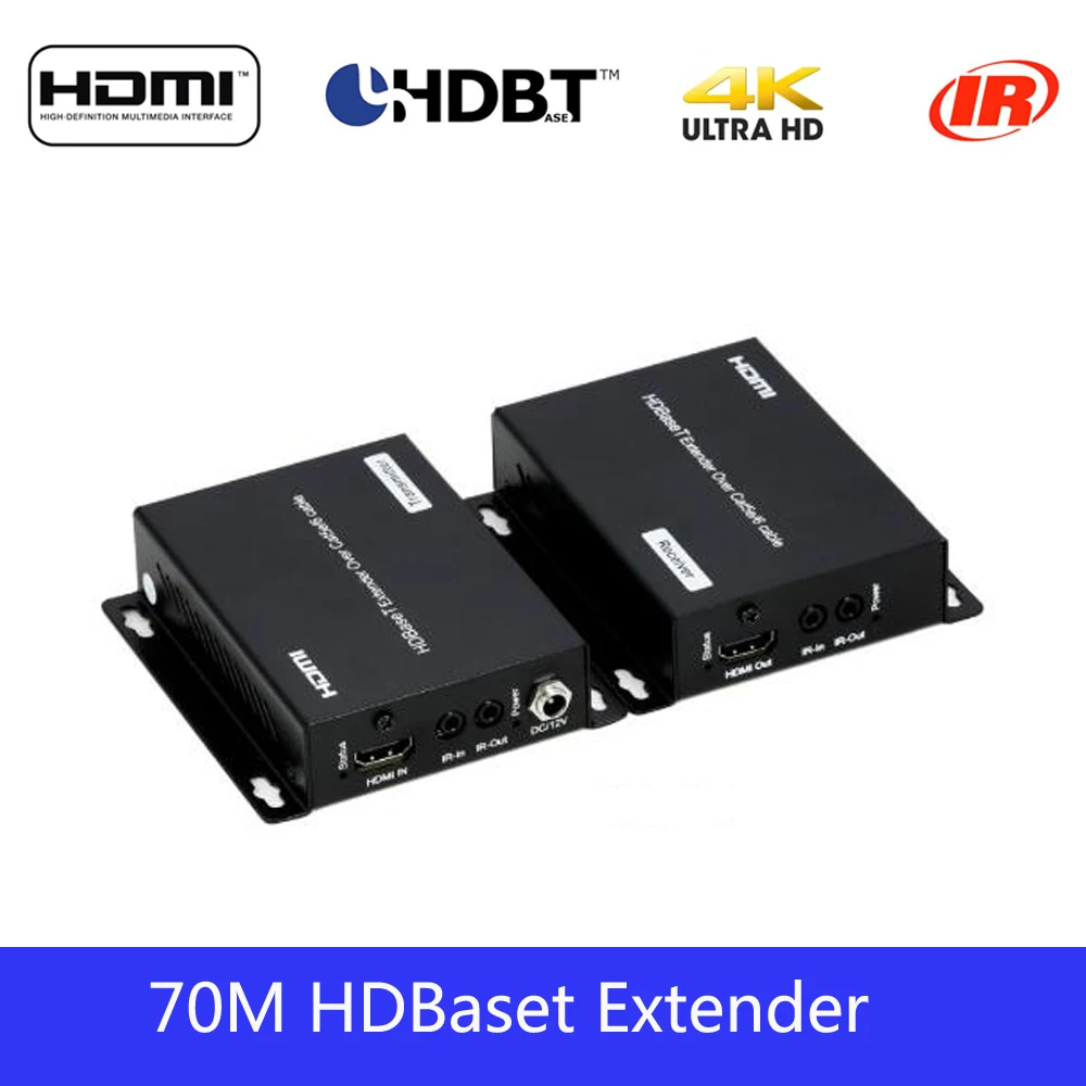 Pushijie удлинитель hdmi HDBaseT над одним CAT6 до 70 м 230ft @ 1080P 40 131ft 4K HDCP2.2 двойной ИК для DTS Dolby