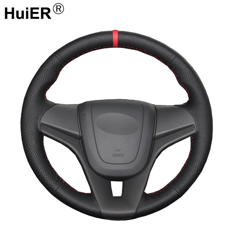 Чехол на руль автомобиля HuiER дышащий красный маркер для Chevrolet Cruze 2009 2014 Aveo 2011 Holden