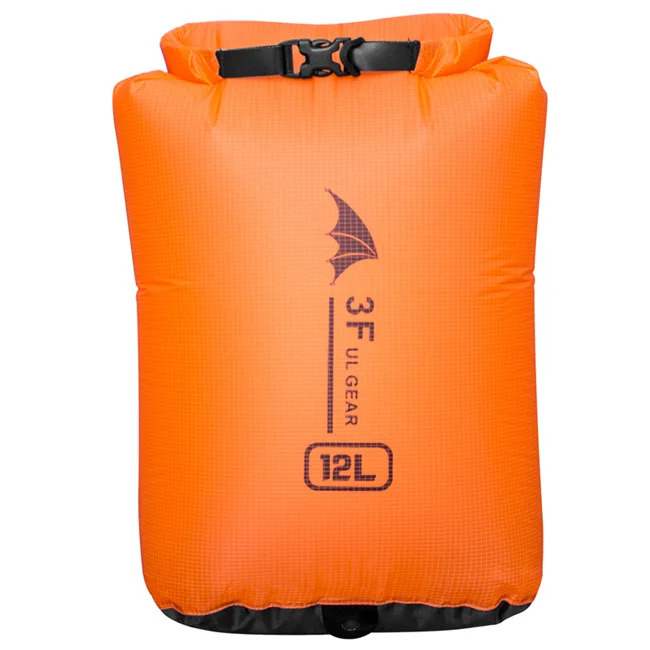 15D orange 12L 3F UL шестерни 15D 30D кордюрный учебный рюкзак Сверхлегкий дрейфующие плавательные мусора одежда спальный мешок, сумка для хранения водонепроницаемая сумка, для плавания сумка - Цвет: 15D orange 12L