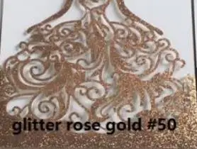 glitter rose gold 50 Горячая бумажные блестки по заказу розовое золото Маленькая подвеска карта, DIY блестящая бумага Серебряная лента с бесплатным логотипом - Цвет: glitter rose gold 50