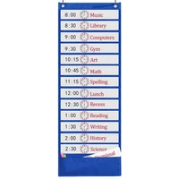godery scheduling pocket chart 131 pocket daily class schedule pocket chart with 18 dry eraser cards ideal for classroom