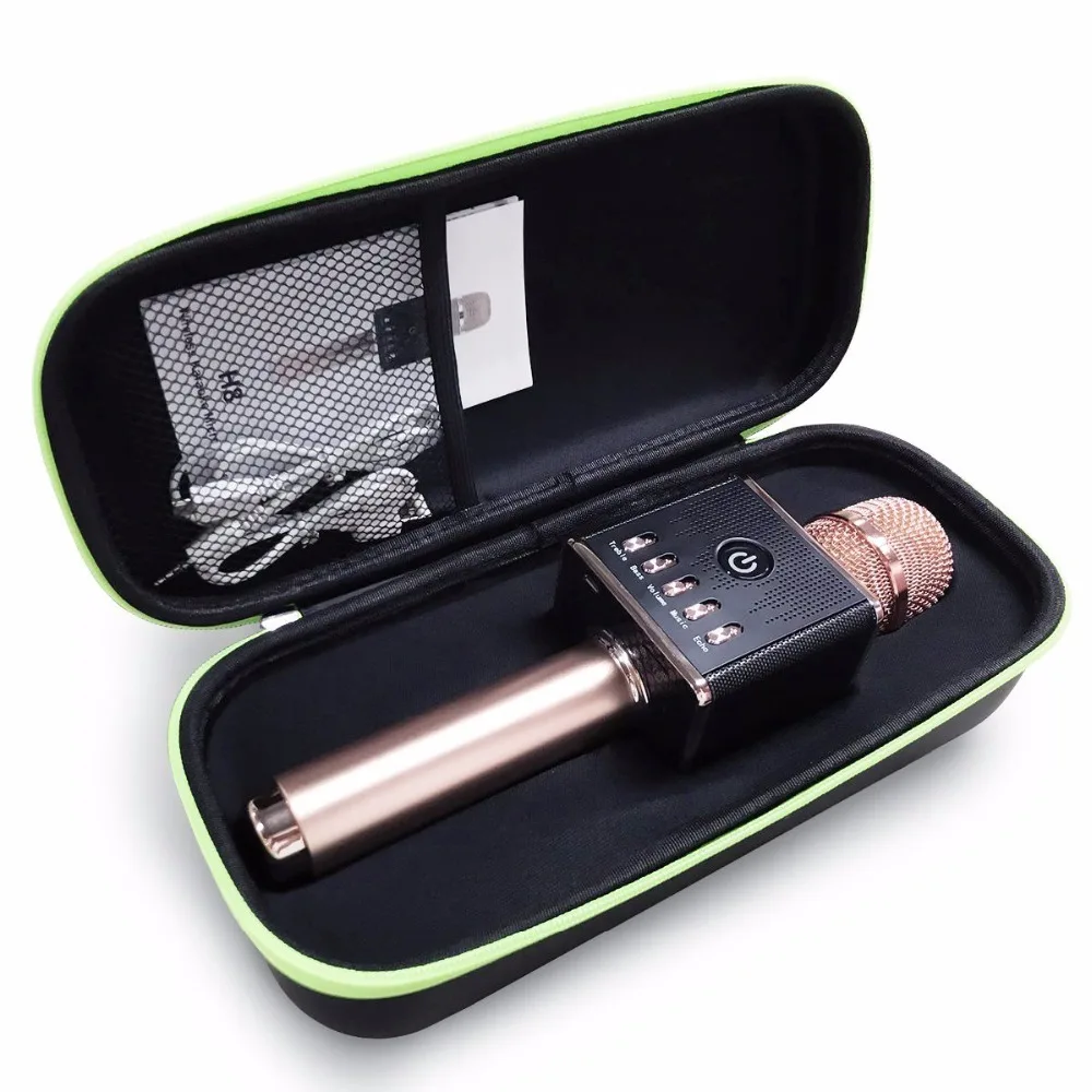 Беспроводной микрофон для караоке H8 со светодиодный светильник динамик машина с