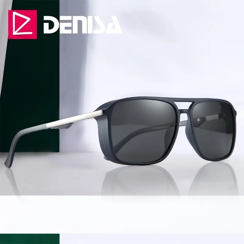 DENISA TR90 рамка Тони Старк солнцезащитные очки для женщин большой площади поляризованных солнцезащитных очков Для мужчин, для вождения, изумляют взгляд, аксессуары для глаз, солнцезащитные очки, UV400 T0046